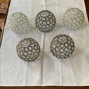 Crystal Sphere Decorative Set 5 in total
